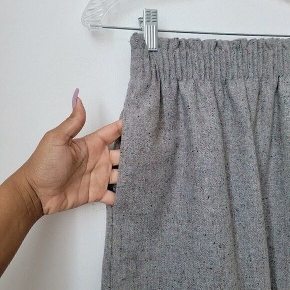 𝅺J. CREW Paperbag Wool Blend Mini Skirt Gray - Picture 9 of 10